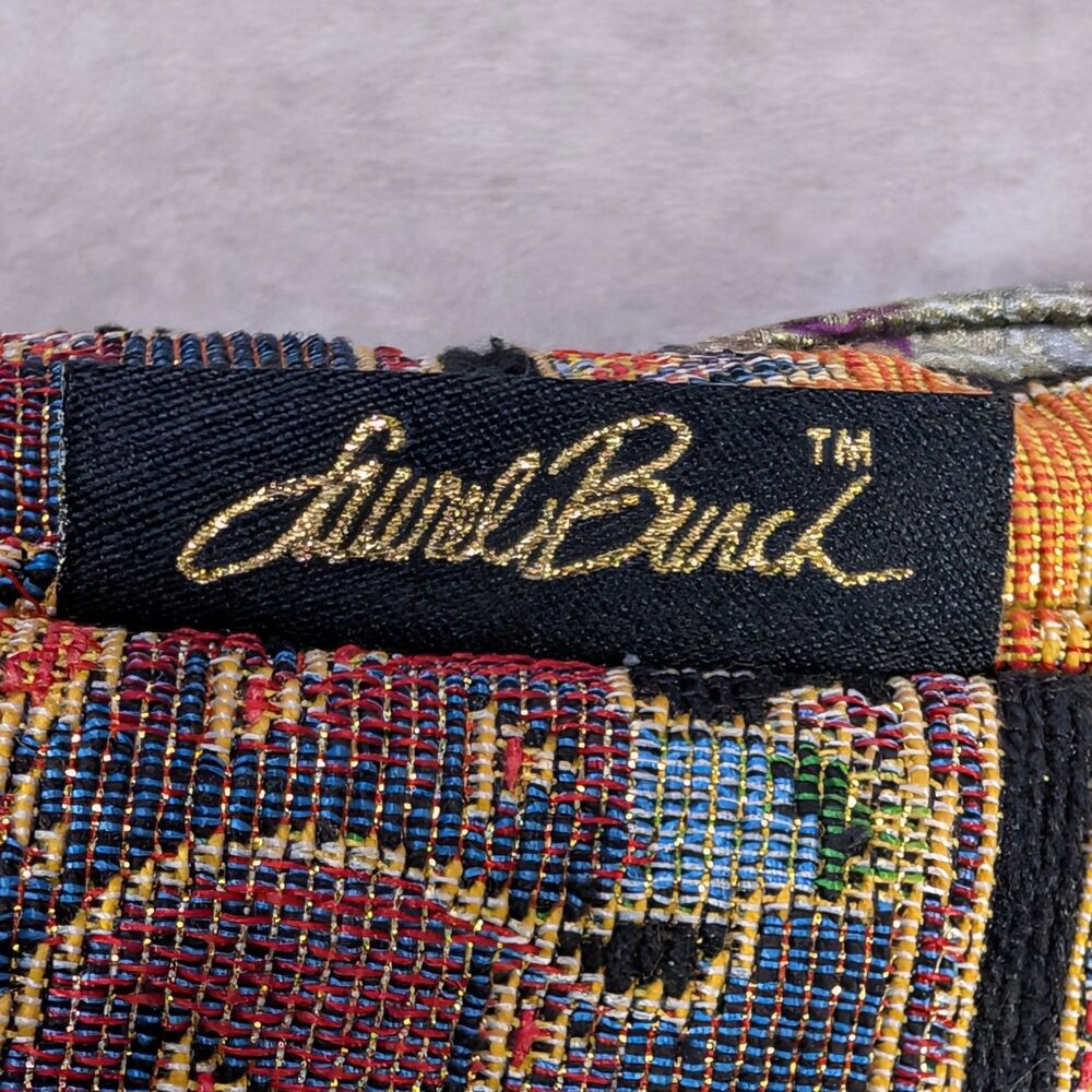Laurel Burch Feline Cats Tapestry Bag Purse Hook And Loop Custom Zipper Pull Tag - Picture 6 of 12
